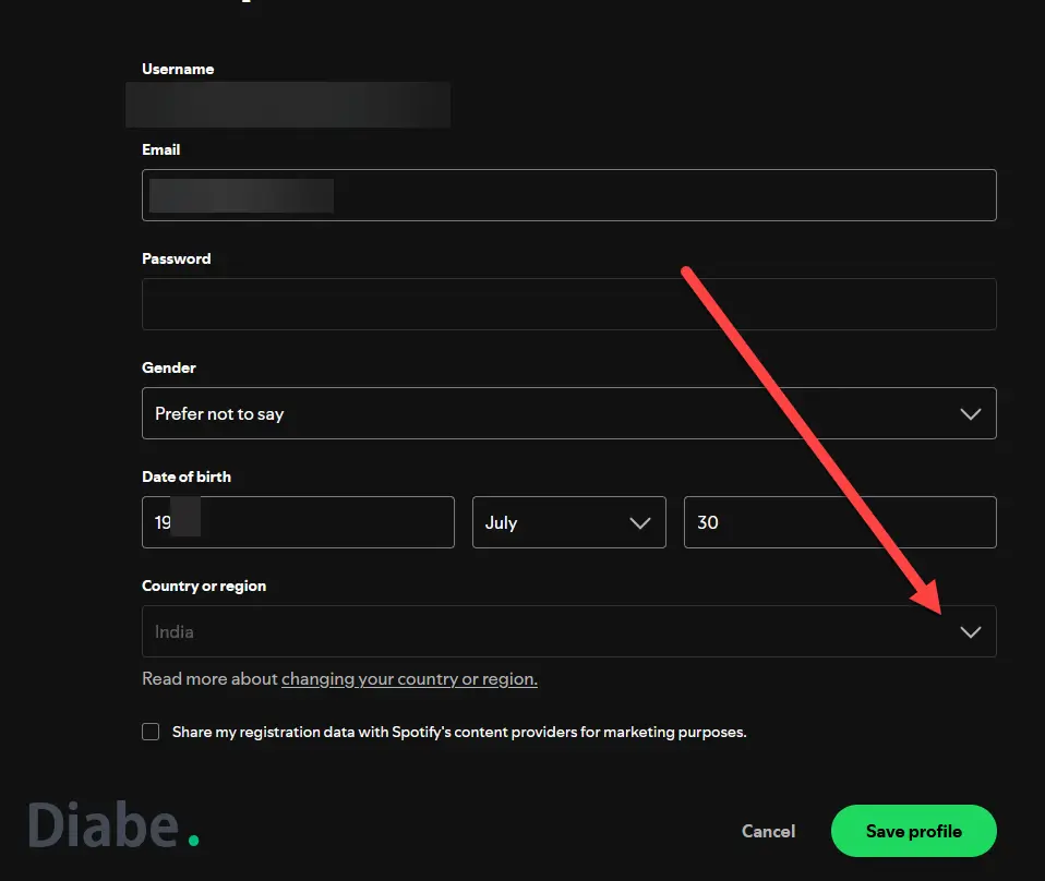 Spotify Free Profil nach Indien umziehen Spotify Free Profil nach Indien umziehen