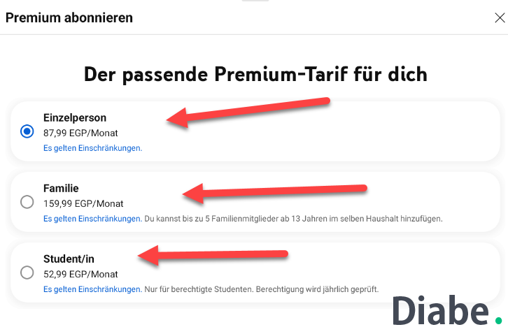 YouTube Premium ueber Aegypten YouTube Premium über Ägypten