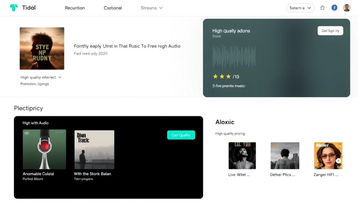 Tidal Musikstreaming-Dienst Interface mit HiFi-Qualität über Nigeria mit VPN