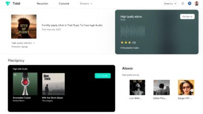 Tidal Musikstreaming-Dienst Interface mit HiFi-Qualität über Nigeria mit VPN