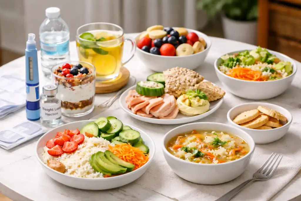 Kleine Mahlzeiten zur Linderung von Übelkeit bei Abnehmspritzen