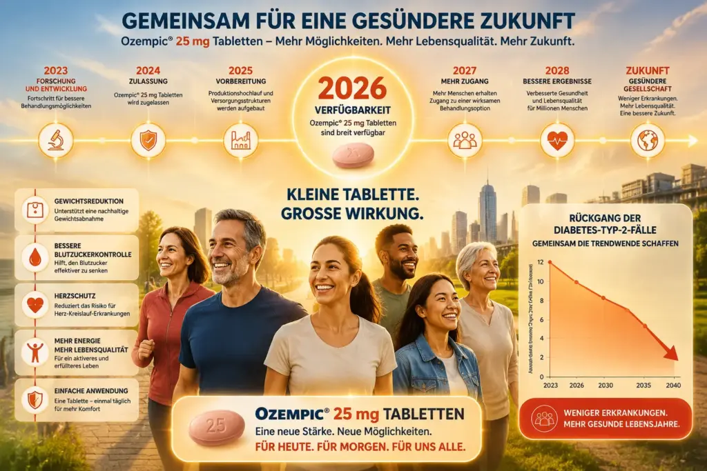 Ozempic 25 mg Tablette: Novos Plan für T2D-Therapie – Wann kommt Rybelsus-Nachfolger? Ozempic 25 mg Tablette und was bedeutet das für Rybelsus