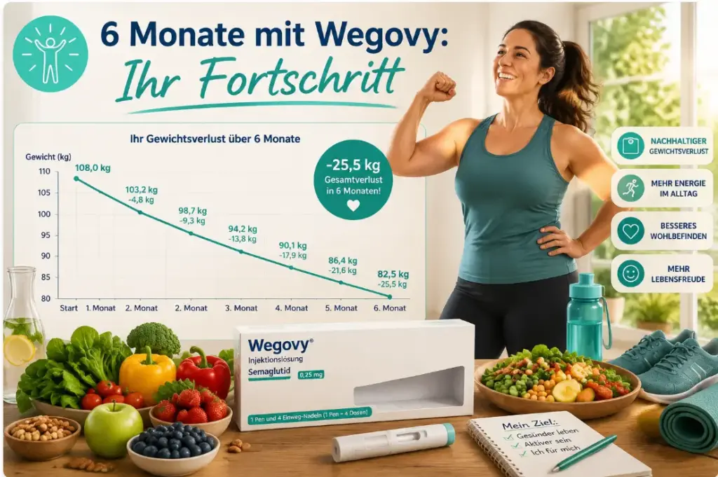 Wegovy Abnehmen: Realistische Erwartungen nach 3, 6 und 12 Monaten Wegovy Abnehmen