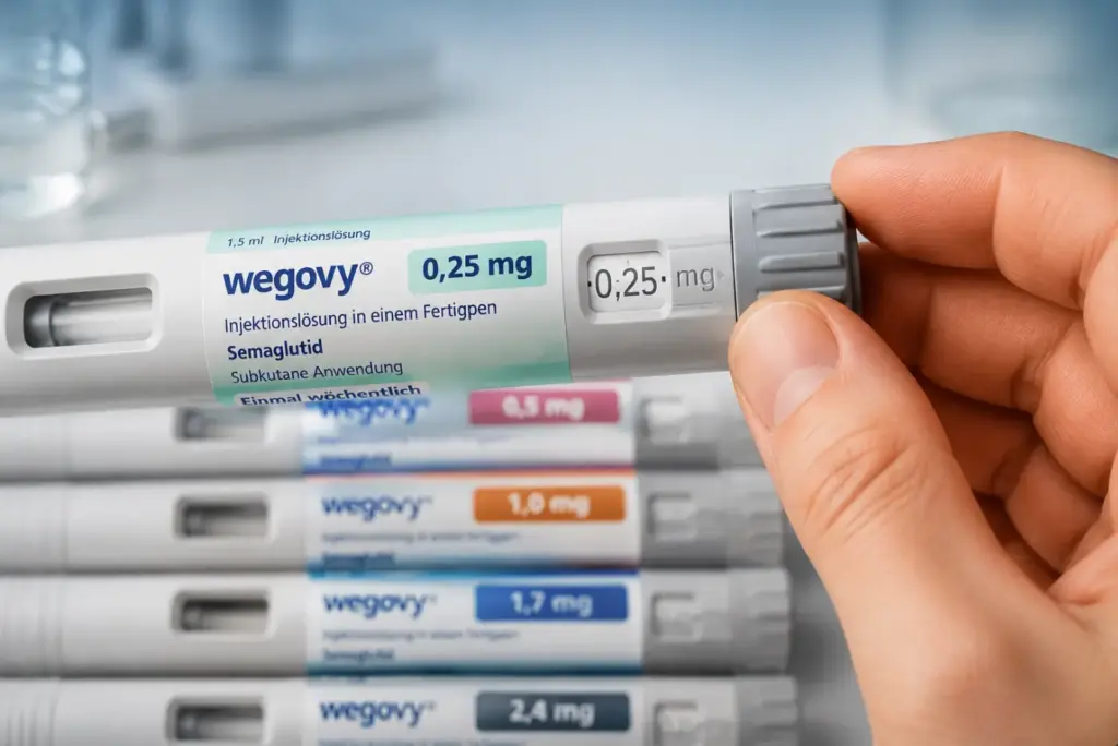 Wegovy Dosierung: Die richtige Steigerung von 0,25 bis 2,4 mg Wegovy Dosierung